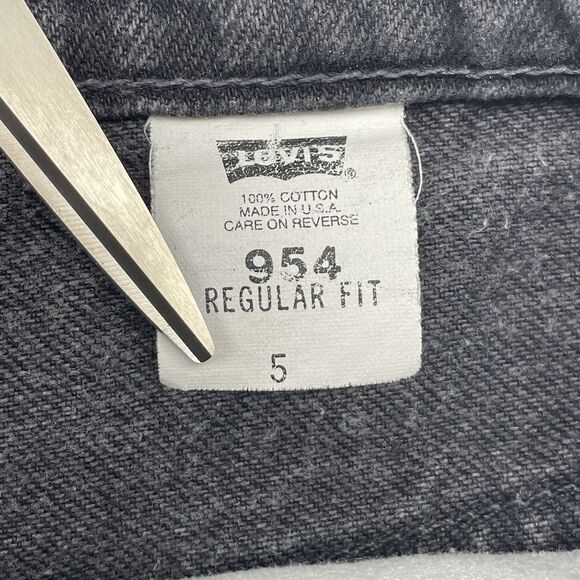 Vintage Levi’s 954 Denim Shorts Black Orange Tab Regular Fit Women’s Size 5 - Picture 5 of 11